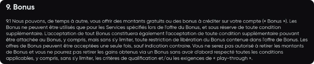 capture d'écran bonus sans dépôt golden panda casino