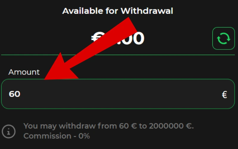 retrait avec ethereum étape 3