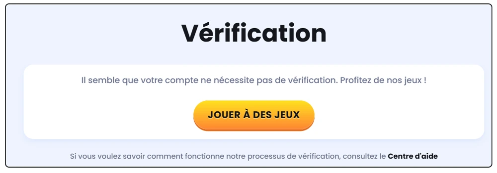 capture d'écran vérification casinolab