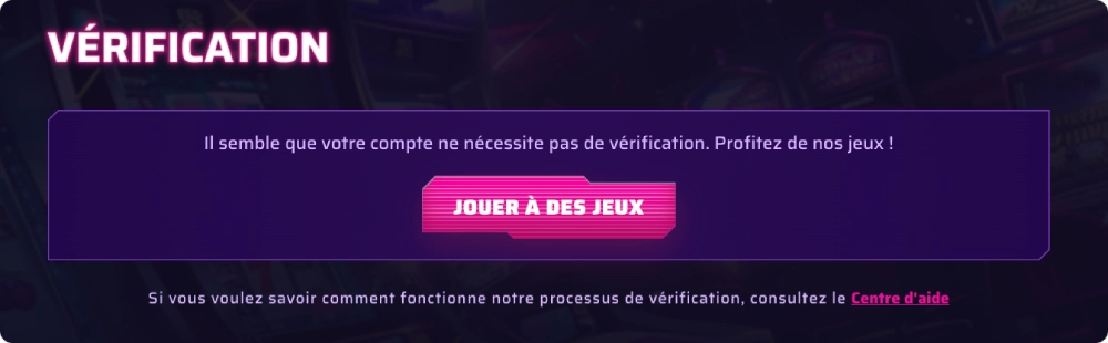 capture d'écran vérification roby casino