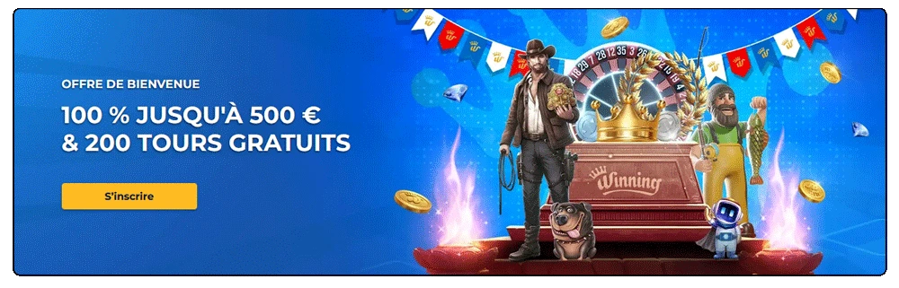 Bonus de bienvenue Winning Casino