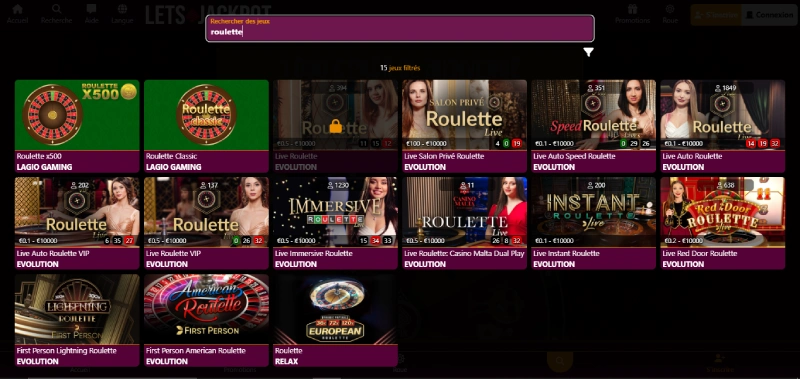 Jeux de table Lets Jackpot