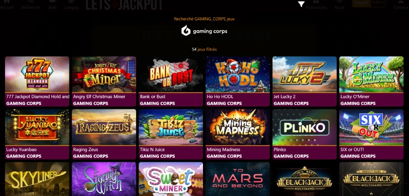 Mini jeux Lets Jackpot