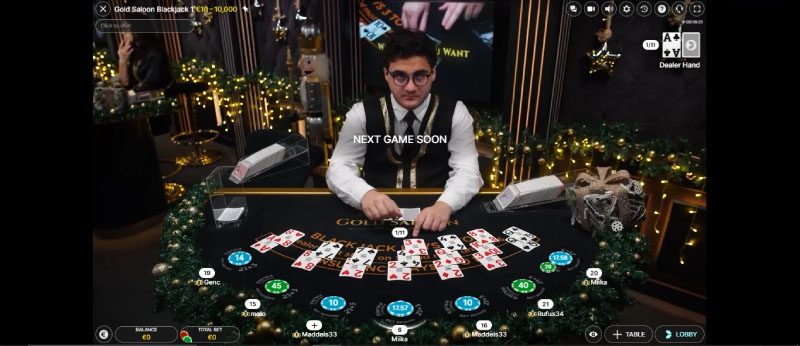 Gold Saloon Blackjack chez AmunRa