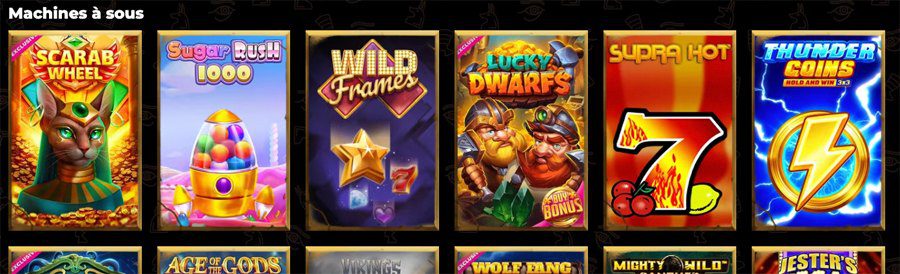 les machines à sous sur AmunRa