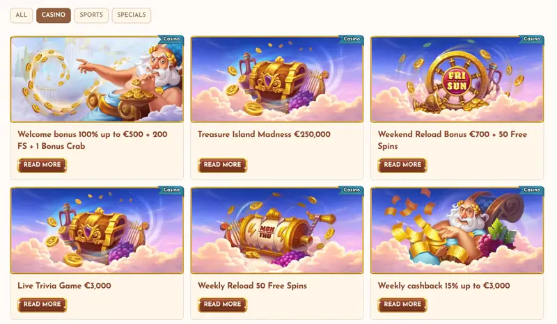 Bonus offerts sur BetHall