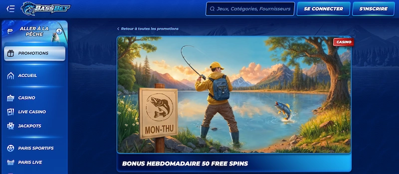 Bonus hebdomadaire Bassbet