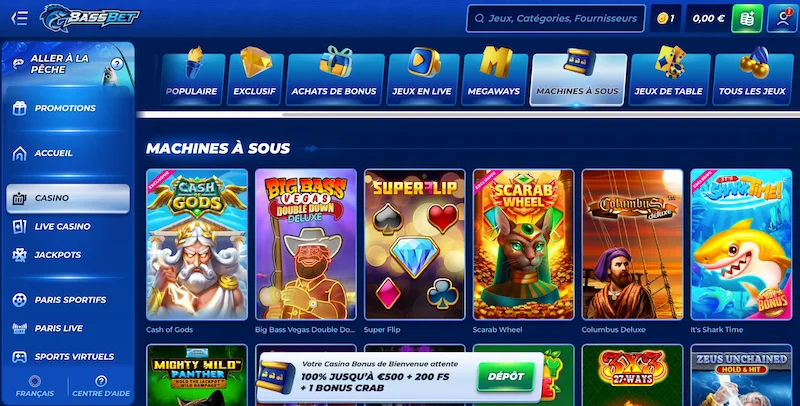 Machines à sous Bassbet