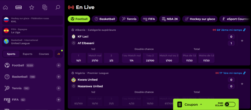 Paris sportifs SpinMama