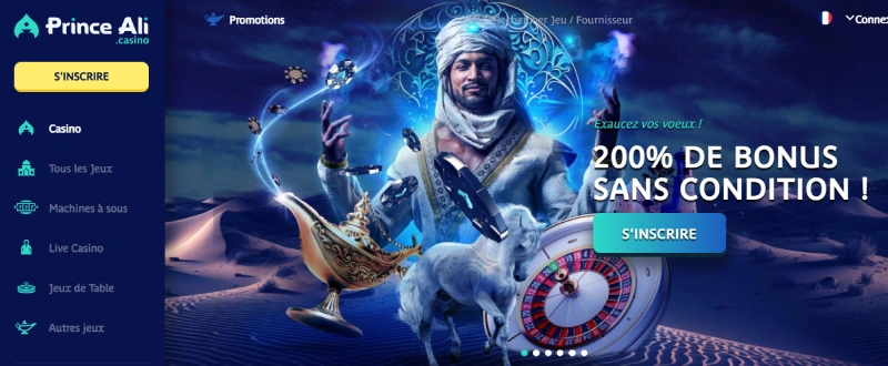 Page d'accueil prince ali casino