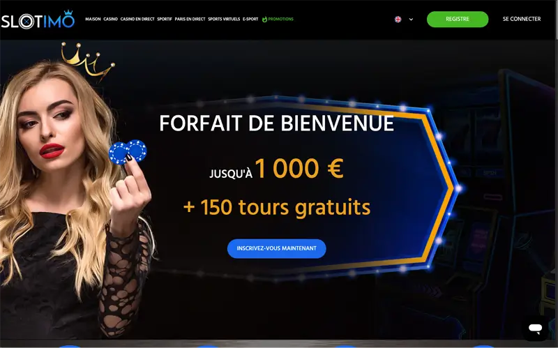 Inscription étape 1 Slotimo