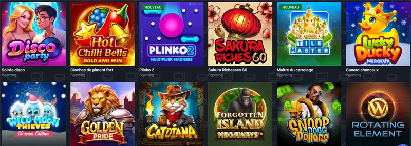 Mini jeux Spins House Casino