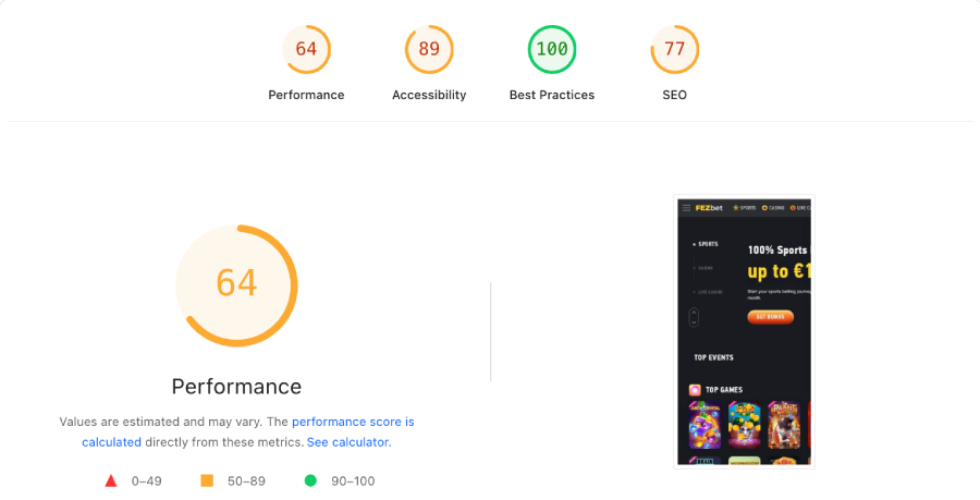 Analyse de performance de Fezbet Casino sur mobile