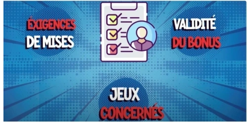Capture d’écran des conditions de bonus