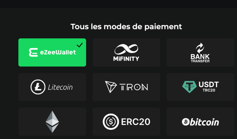 Faire un retrait sur Betify Casino étape 2