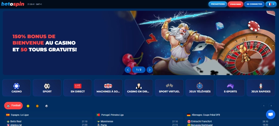 Inscription sur BetOspin étape1