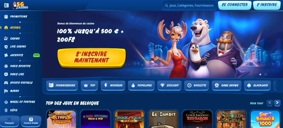 Inscription sur SG Casino étape1