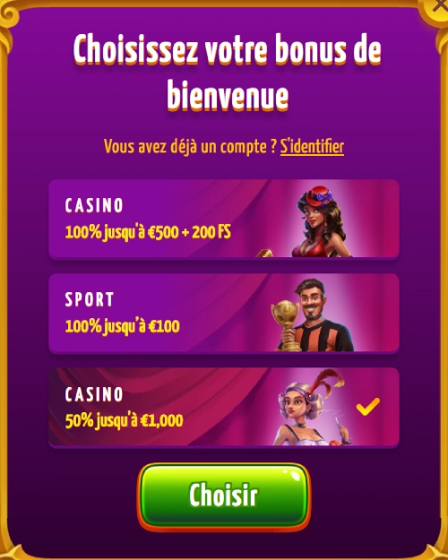 Inscrption sur Joker8 Casino étape 3