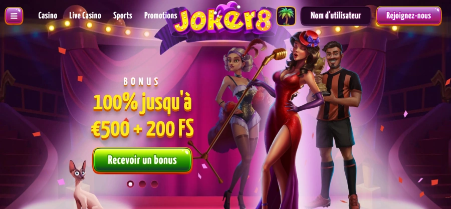 Le bonus de bienvenue de Joker8 Casino