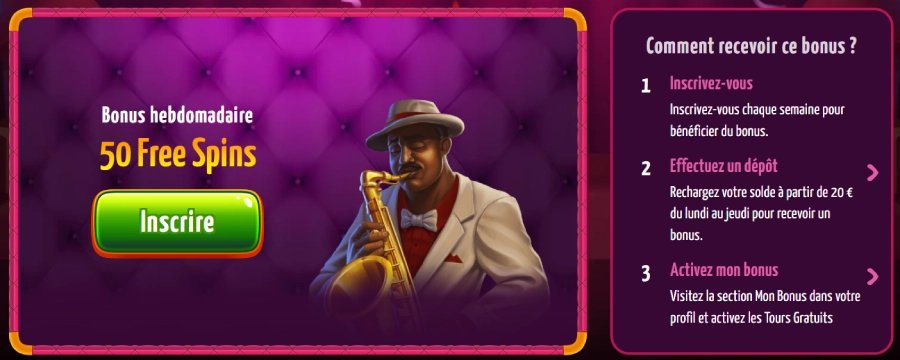 Le bonus hebdomadaire de Joker8 Casino