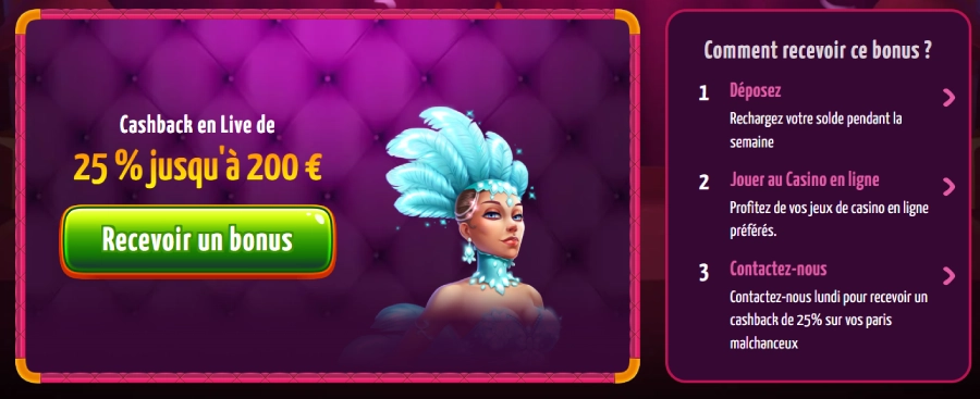 Le cashback en live de Joker8 Casino