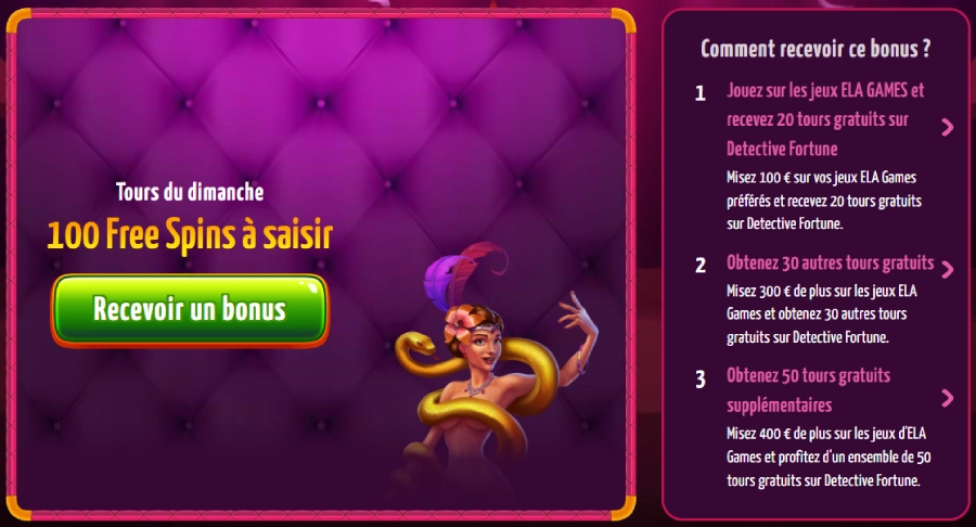 Les tours du dimanche de Joker8 Casino