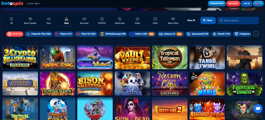 Machines à sous sur BetOspin