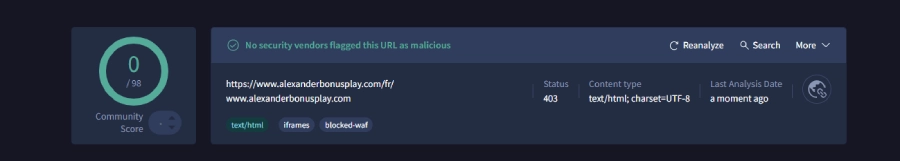 Sécurité Alexander Casino