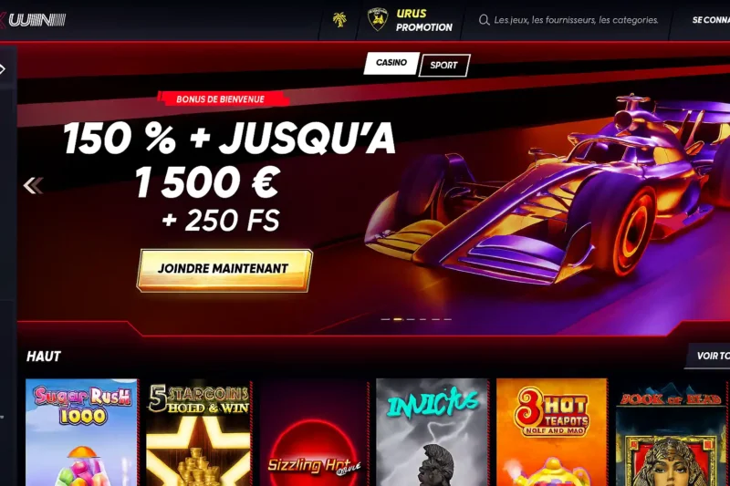Bonus de bienvenue exclusif sur Quickwin Casino en ligne