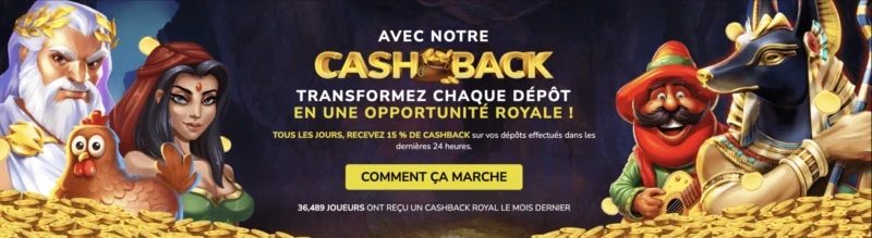 bonus cashback royal kings chance