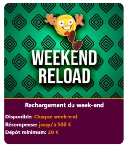 Bonus du weekend Lets Jackpot