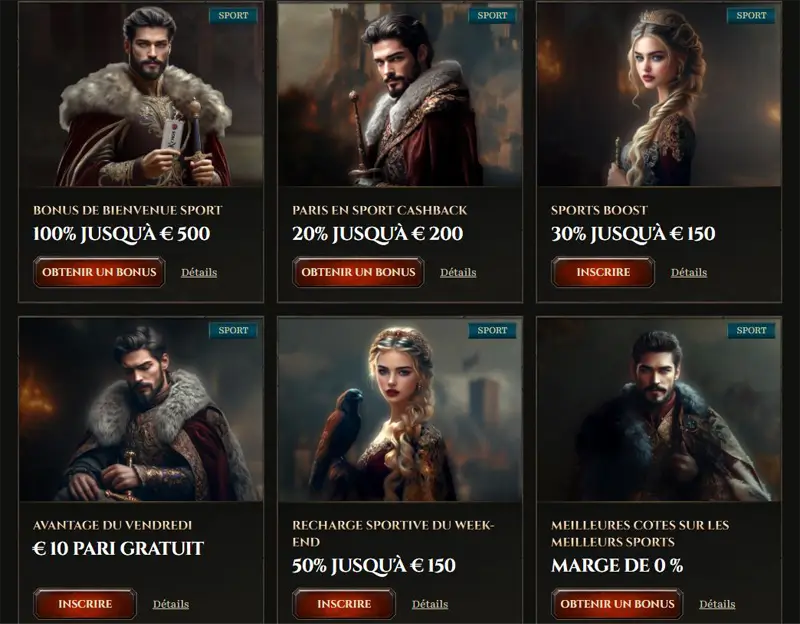 Bonus sports Kyngs Casino