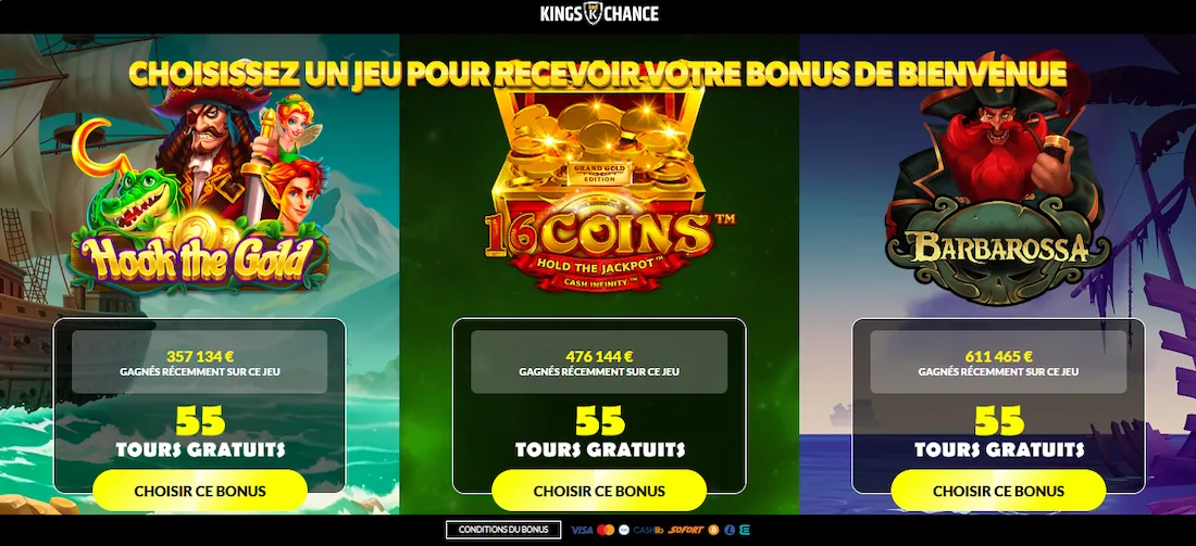 bonus exclusif kings chance