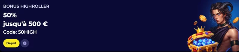 Le bonus Highroller sur Nyxbets Casino