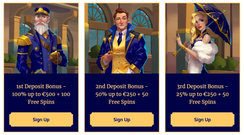 Capture d'écran du bonus de bienvenue sur SlotExpress