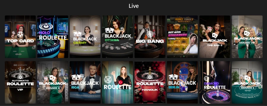 capture d'écran live casino Casino Extra