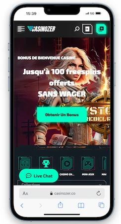 version mobile casinozer