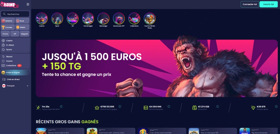 capture d'écran de l'étape 1 pour s'inscrire sur boomsbet