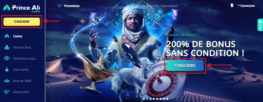 Etape 2 inscription Prince Ali