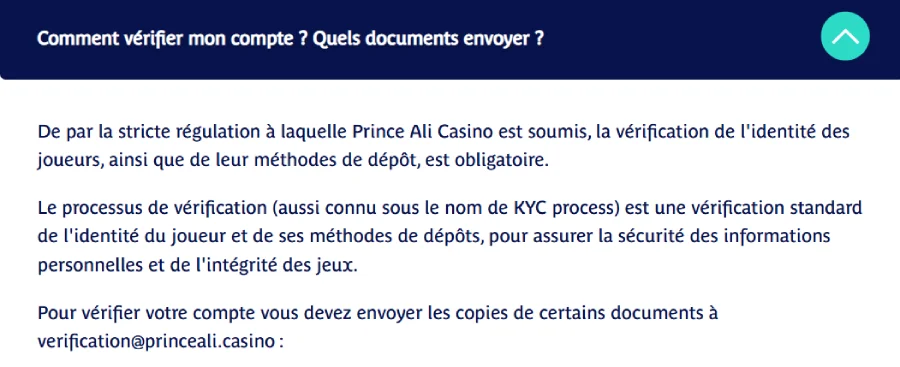 Etape 6 inscription Prince Ali