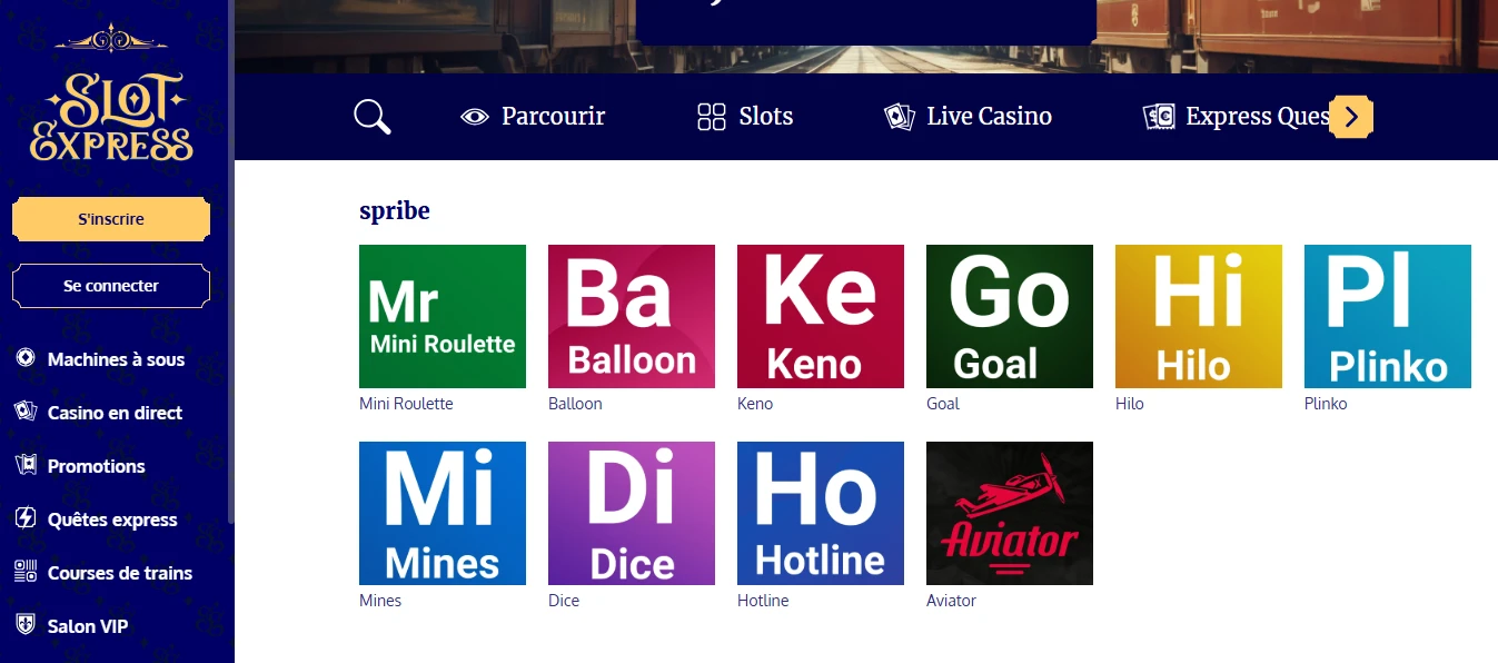 minijeux slot express