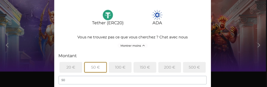 Capture d'écran retrait étape 3 Casino Extra