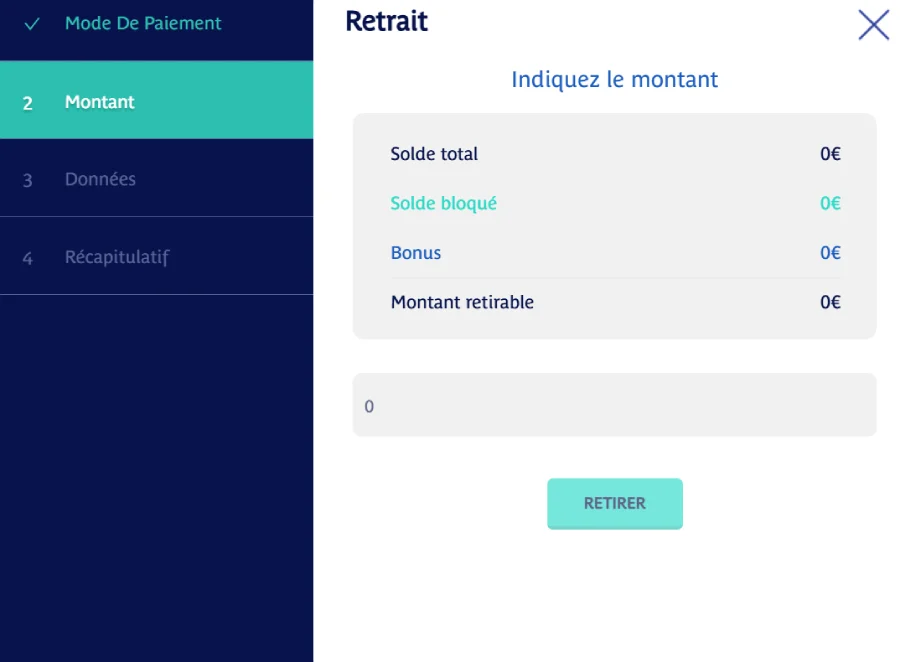 Faire un retrait sur Prince Ali étape 3