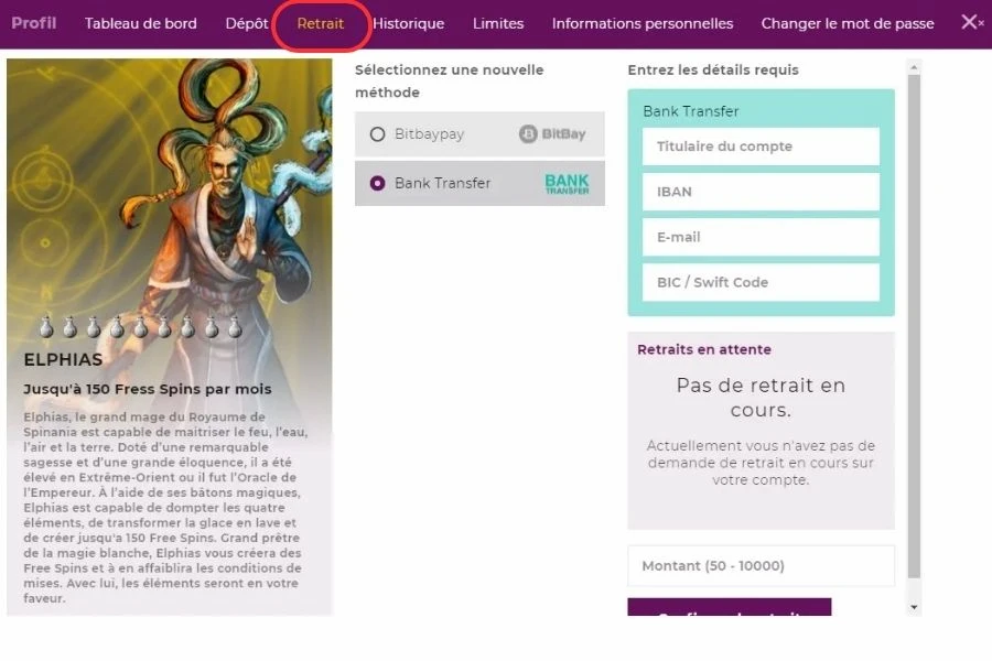 retrait Magical Spin étape 2