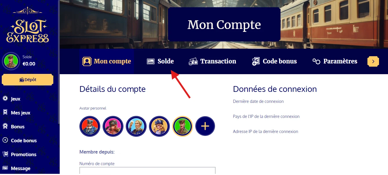 retrait slot express étape 2