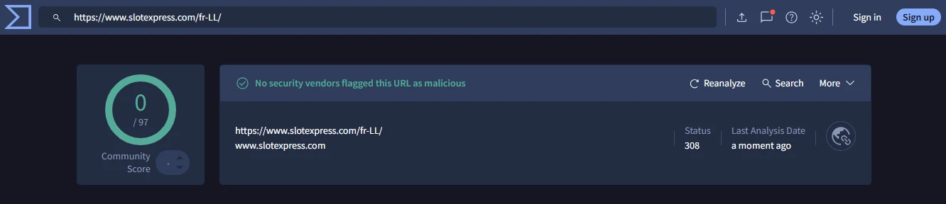 sécurité slot express