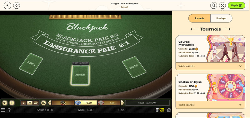 single deck blackjack vinyl casino