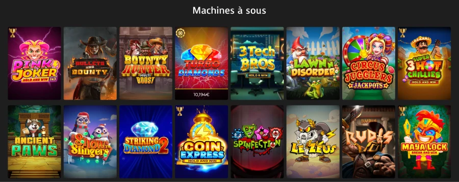 capture d'écran slots Casino Extra