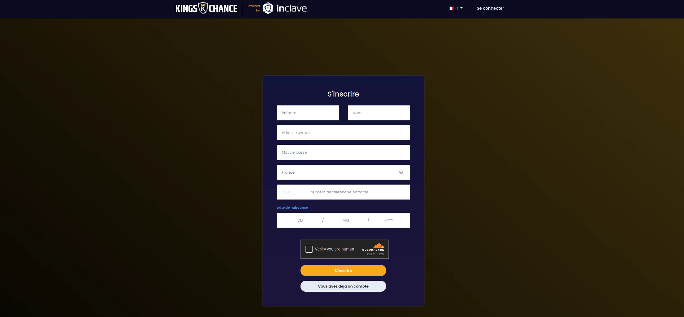 inscription kings chance étape 2