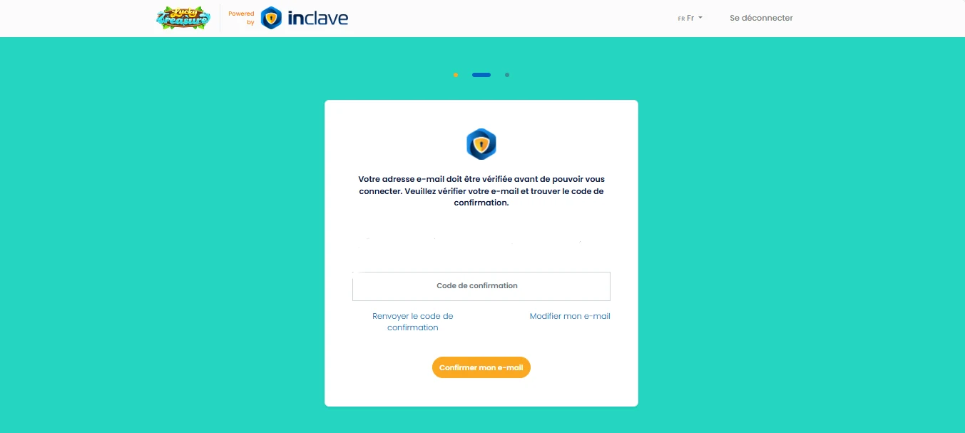 inscription lucky treasure étape 3